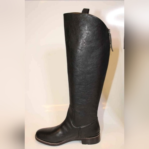 NEW Franco Sarto Designer Womens Meyer Tall Black Leather Riding Boots Size 7.5 - Picture 3 of 7